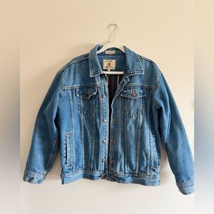 Vintage Outdoor Expedition Blue Denim Fleece Lined Jacket size medium